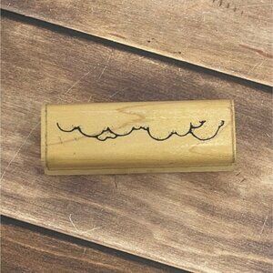 1989 DOTS K110 SAND OR SNOW WOOD MOUNTED RUBBER STAMP BORDER EDGE